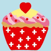 Canovaccio antico - Royal Paris - Cupcake - con matassine MOULINE DMC