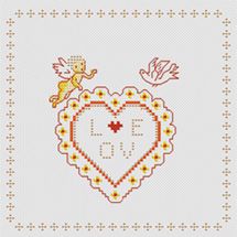 Kit punto croce con perle - Marie Coeur - Love
