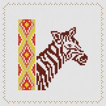 Kit punto croce con perle - Marie Coeur - Zebra