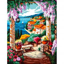 Canovaccio antico - Royal Paris - La vista sul mare - con matassine MOULINE DMC