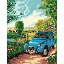 Canovaccio antico - Royal Paris - Deudeuche in campagna - con matassine MOULINE DMC