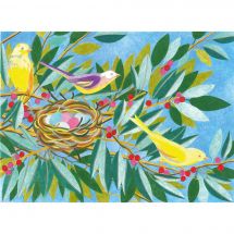 Canovaccio antico - Royal Paris - Il nido degli uccelli - con matassine MOULINE DMC