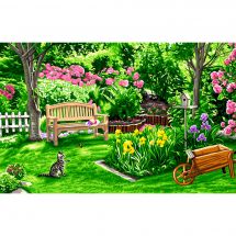 Canovaccio antico - Royal Paris - Lato giardino - con matassine MOULINE DMC