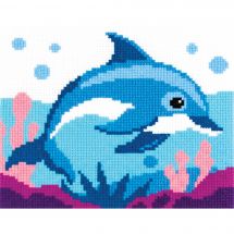kit ricamo a punto croce - Marie Coeur - Delfino