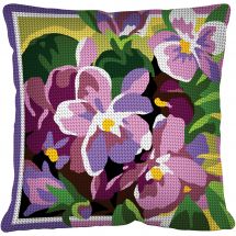 Kit cuscino fori grossi - Margot de Paris - Fiori viola