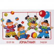 Kit Punto Croce - Vervaco - I clowns
