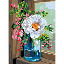 Canovaccio antico - Margot de Paris - Mazzo di fiori alla finestra - con matassine MOULINE DMC