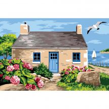 Canovaccio antico - SEG de Paris - Casetta bretone - con matassine MOULINE DMC