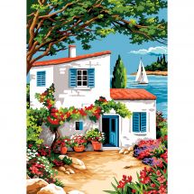 Canovaccio antico - SEG de Paris - Baia di Plaisance - con matassine MOULINE DMC