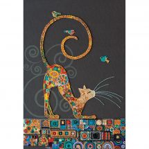 Kit di ricamo con perline - Abris Art - Cuscino da ricamare Kitty