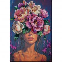 Kit di ricamo con perline - Abris Art - Pensieri fiorenti