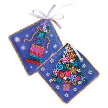 Kit di ricamo con perline - Abris Art - Vacanze di Natale