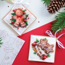 Kit di ricamo con perline - Abris Art - Pasticceria natalizia