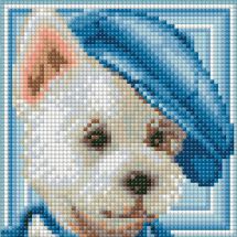 Kit ricamo diamante - Diamond Painting - Il cane al berretto