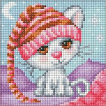 Kit ricamo diamante - Diamond Painting - La gatta al berretto