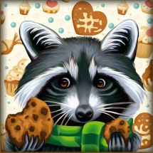 Kit ricamo diamante - Diamond Painting - Topolino lavatore con cookies