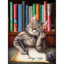 Kit ricamo diamante - Diamond Painting - Gatto intelligente