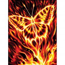Kit ricamo diamante - Diamond Painting - farfalla ardente