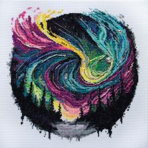 Kit per ricamo a punto croce con perline - Abris Art - Bagliore notturno
