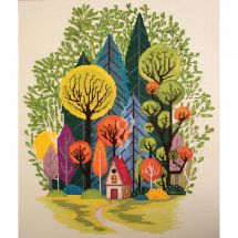 kit ricamo a punto croce - Abris Art - Accoglienza nella foresta