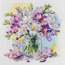 kit ricamo a punto croce - Abris Art - Il primo bouquet