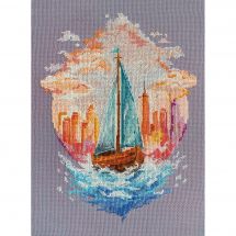 kit ricamo a punto croce - Abris Art - Cavalcare l'onda dell'avventura