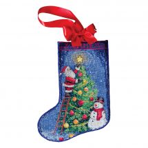 Kit calza di Natale da ricamare - Abris Art - Dare inizio ai festeggiamenti