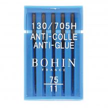 Aghi per macchine da cucire - Bohin - 5 aghi per macchine anti colla - 75 mm