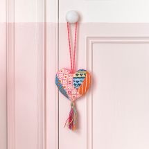 Kit di ornamenti da ricamare - Anchor - Cuore rosa pendente