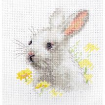 Kit Punto Croce - Alisa - Peluche da ricamare coniglio bianco