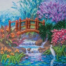 Kit di ricamo con perline - Abris Art - Ponte di fiori