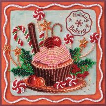 Kit di ricamo con perline - Abris Art - Dolci di Natale