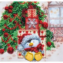 Kit di ricamo con perline - Abris Art - Sotto l'albero di Natale