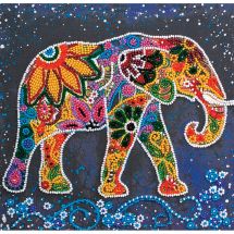 Kit di ricamo con perline - Abris Art - Elefante indiano