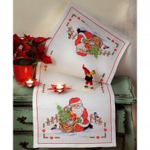 Kit runner da ricamare - Anchor - La corsa di Babbo natale