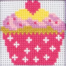 Kit punto croce per bambini - Anchor - Cupcake