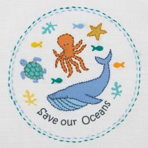 Kit di ricamo per bambini - Anchor - Salvare i nostri oceani
