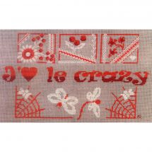 kit ricamo a punto croce - Anagram - Love le crazy