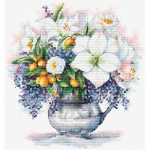 kit ricamo a punto croce - Andriana - Studio floreale