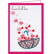 Kit di schede da ricamo con perline - Abris Art - Pioggia d'amore