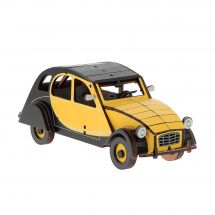 Puzzle in legno 3D - Agent Paper - Piccola 2CV - Giallo