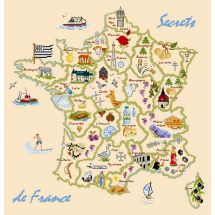 Kit Punto Croce - Aux 4 points du monde - Segreti di Francia