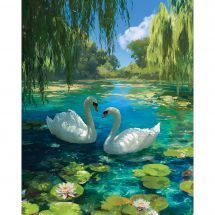 Kit ricamo diamante su telaio - Art City - Cigni