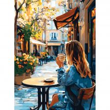 Kit ricamo diamante su telaio - Art City - Caffè del mattino