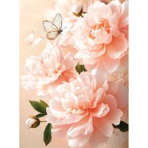 Kit ricamo diamante su telaio - Art City - Peonie