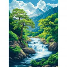 Kit ricamo diamante su telaio - Art City - Cascata d'acqua