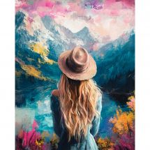 Kit ricamo diamante su telaio - Art City - I colori della Norvegia