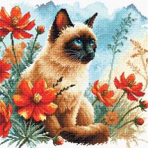 kit ricamo a punto croce - Ava - Il giardino del gatto