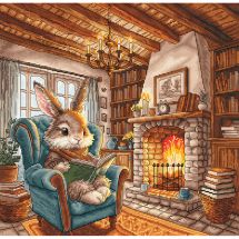 kit ricamo a punto croce - Ava - Pomeriggio dedicato alla lettura