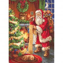 Kit Punto Croce - Luca-S - Babbo Natale che consulta il suo elenco